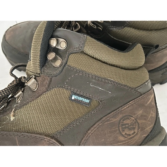 Timberland PRO | Mens Size 9 Keele Ridge Steel Toe Waterproof Work Boots Brown main image 4